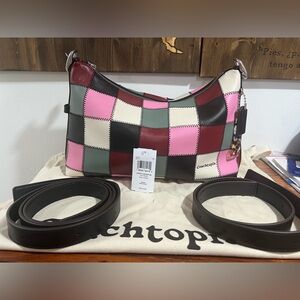 Alter/Ego Shoulder Bag In Checkerboard Upcrafted Leather